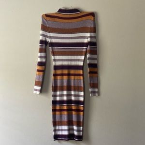 Derek Heart Bodycon Midi Striped Sweater Dress XL